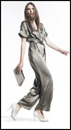 J by Jasper Conran silk jumpsuit £80/€124, mock croc clutch £25/€39 from Debenhams Spring/Summer 2009 Womenswear