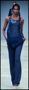 Aquascutum blue trousers and long tunic top - Spring 2009