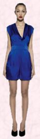 Deep Bule Satin Oasis Playsuit - Summer fashion trend 2009.