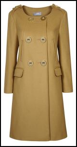 Camel Collarless Coat - Wallis 