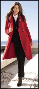 El�gance AW10. Red Wool Coat