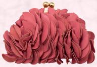 River Island Coral Petal Clutch Bag.