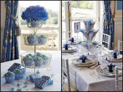 Confetti UK Blue Colour Table Schemes Themed Weddings