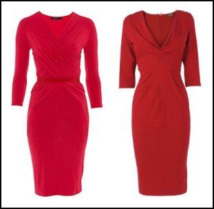 Donna Karan Three Quarter Sleeve V Neck Cross Draped Red Dress �1,055. Phase Eight Red Jersey Dress.