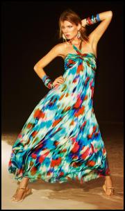 Monsoon Women SS10 - Blue Splodges Bolivia Dress �160/�271.