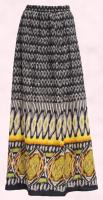 Yellow Black Border Print Maxi Skirt �35.