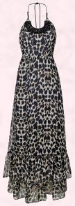 Neutral Animal Print Halter Neck Long Maxi Dress. Miss Selfridge 2010 - Gossip Girl - Vanessa Leopard Maxi Dress �59.