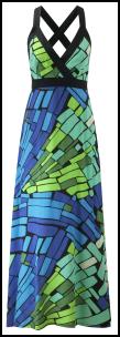 Blues/Greens FEVER Tiffany Maxi Dress �69.99. Fever Designs SS10.