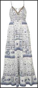  Blue Grey White Mix Folk Print Maxi Dress �34.99 River Island Summer.