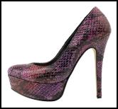 Snake Print Purple Platform Shoes for AW11/12