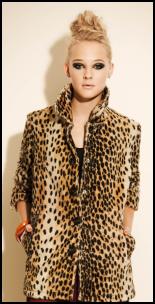 Fake Fur Leopard Print Coat.