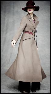 Autograph Coat Taupe Maxi-Midi Coat.