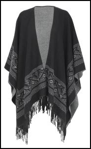 Charcoal Peruvian Poncho.