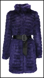 Star by Julien MacDonald Glam Faux Fur Purple Coat.
