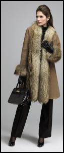 Fur Trimmed Camel Coat.