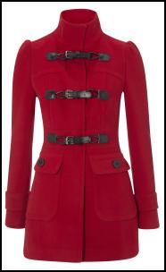 Primark  Red Military Duffle Toggle Coat