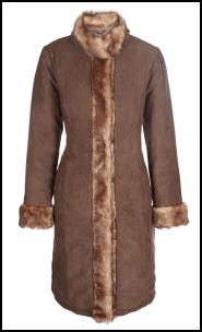 Faux Suede Shearling Coat.