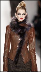 Venexiana Leather Fitted Jacket.