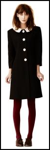 Black Coat With White Collar.