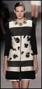 60s Monochrome Evening Glitz A-Line Coat