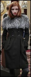 Retro Sixties Fur Shoulder Collar Coat.