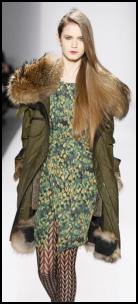 Olive Green Parka Coat.