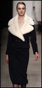 Black Suit White Fur Collar.
