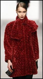 Rich Russet Red Fur Coat.
