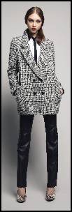 Check Coat and Skinny Trousers.