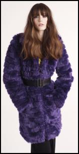 Purple Glam Faux Fur Coat