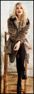 Fake Fur Leopard Print Coat.
