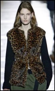 Ferragamo Stencilled Mink Vest.