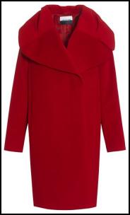 Jaeger AW11 - Guardsman Red Oversized Cocoon Long Wrap Coat.