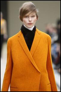Celine Pumpkin Yellow Coat.