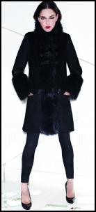  Sixties Fur Funnel Fur Hem Coat.