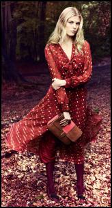 Monsoon Burnt Orange Midi Dress