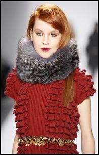Cynthia Steffe Textured Rust Knitwear.