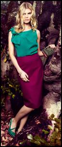 Monsoon/Accessorize AW11 Pencil Skirt & Teal Blouse