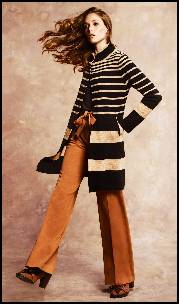 Monsoon/Accessorize - Samantha Stripe Knit Coat.