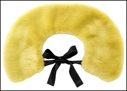 River Island AW11 - Yellow Fur Tippet & Black Tie Ribbon.