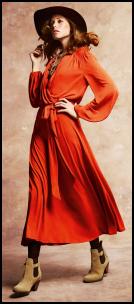 Jacqueline Wrap Dress, Chocolate Floppy Hat.