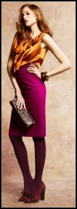 Monsoon/Accessorize AW11 Kite Top, Elm Skirt, Tie Front Loafer, Ash Clutch.