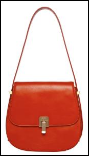 House of Fraser - Orange 'Boston' Turnlock Shoulder Bag.