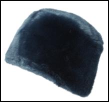 Teal Fur Cloche Hat.