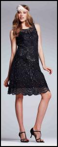 The Perfect LBD - Teatro Sequin Beaded Little Black Party Dress.