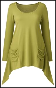 Simply-Be Green Pointed Pocket Tunic.