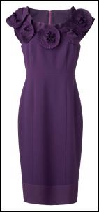 Marks & Spencer AW11 -  Purple Pleated Rose Neckline Dress.