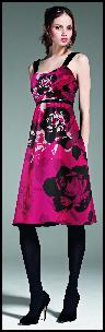 Satin Floral Party Dress.