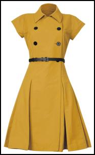 Left - Debenhams AW11 Yellow Dress With Black ButtonBelt Trim.