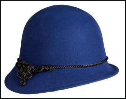 Knot Detail Blue Cloche Hat - EAST.